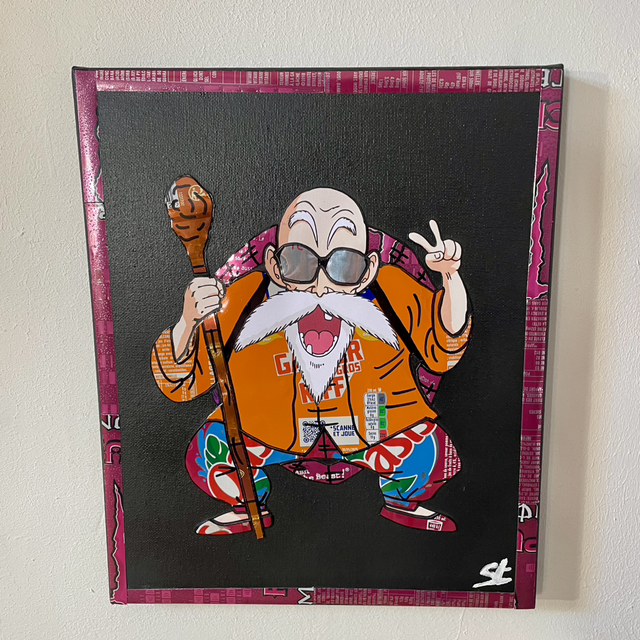 Tableau tortue géniale DBZ 24x30 cm châssis toile