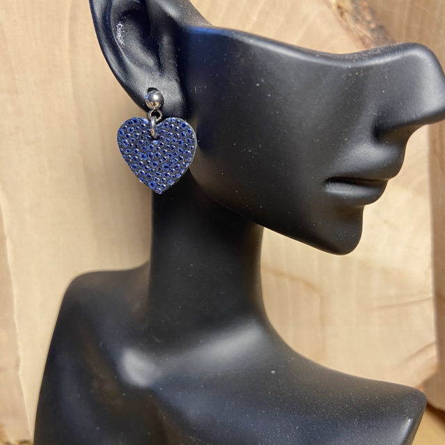 BO cœurs galuchat bleu