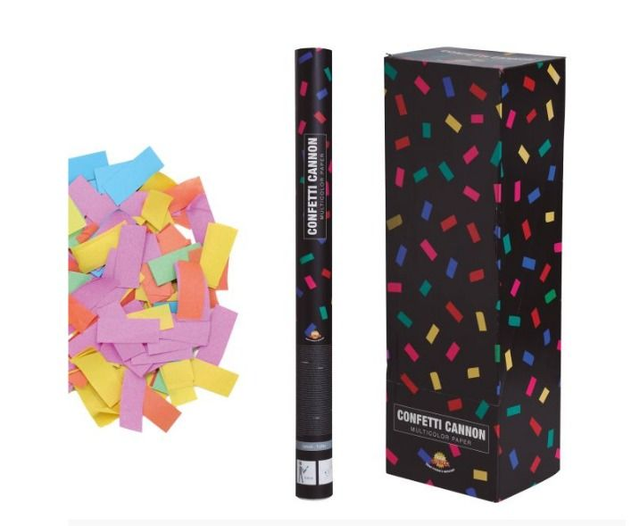 party ,   14010  CANNONE CORIANDOLI MULTICOLORE 60 CM