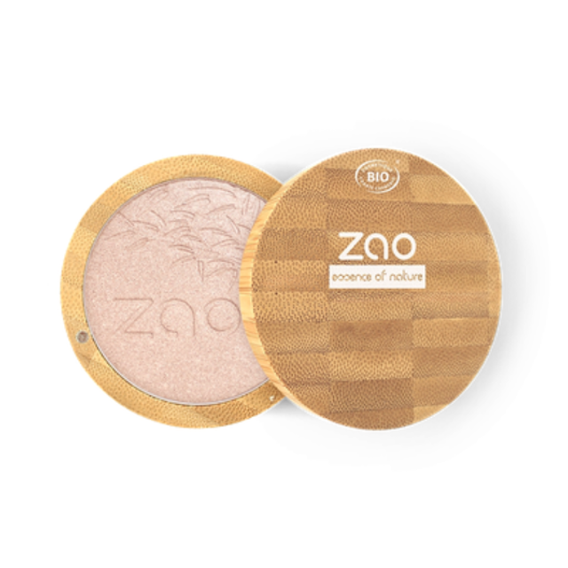Enlumineur poudre rechargeable - Highlighter poudre - Shine Up powder - Champagne Rosé 310 - ZAO