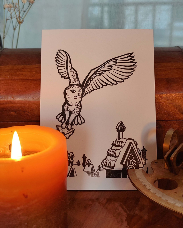 Harfang des neiges livreuse