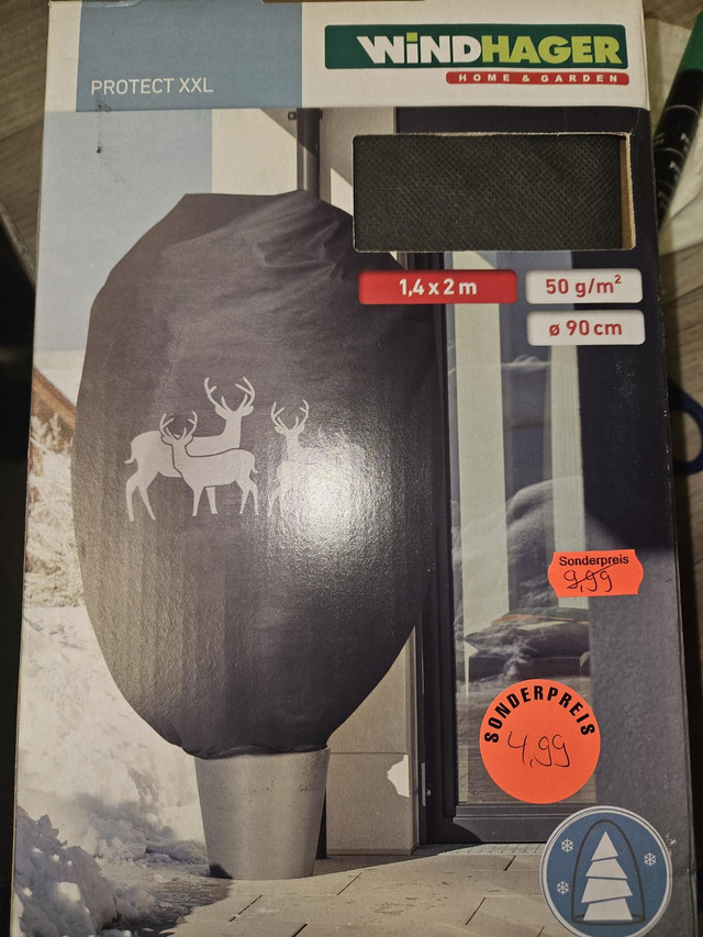 Windhager Deko-Haube Protect XXL – Schutz für Gartenpflanzen mit dekorativem Hirschmotiv
