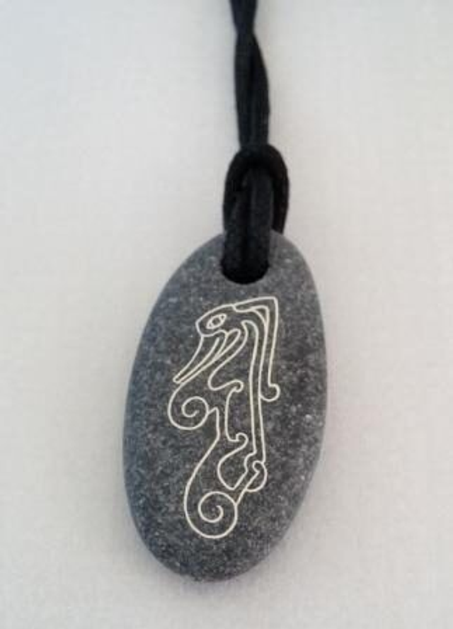 Pebble pendant - Pictish Beast