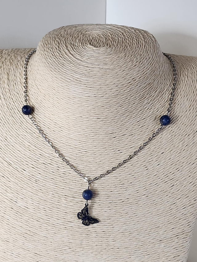 Collier ras de cou papillons 