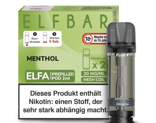 ELFBAR ELFA Prefilled Pods – Menthol | 20 mg