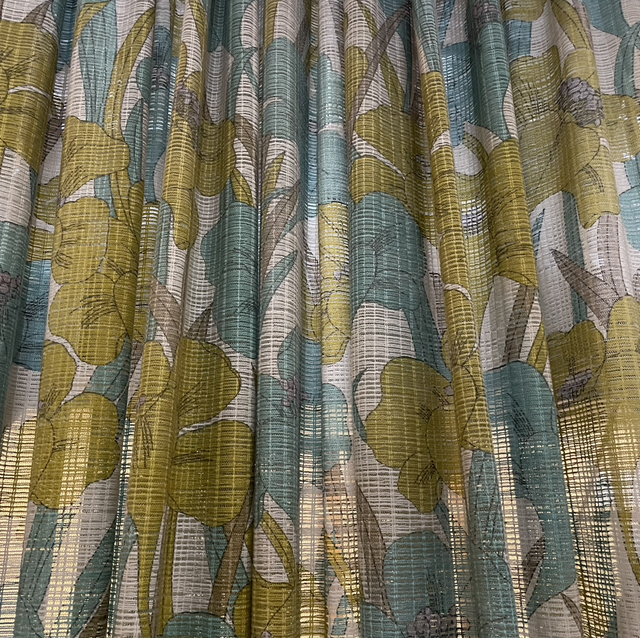 2 curtains from the sixties flowers