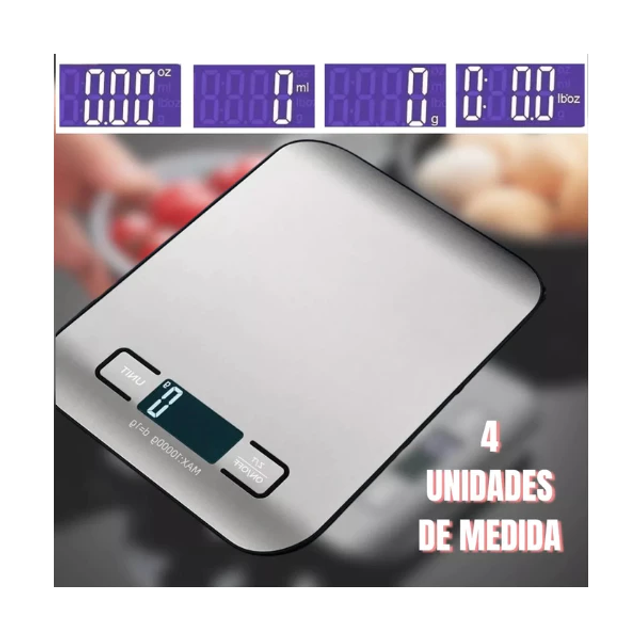 Balança digital 01 até 10kg aço inox SQ4428