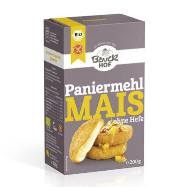 Bauck Mühle Mais Paniermehl glutenfrei, 200g Packung