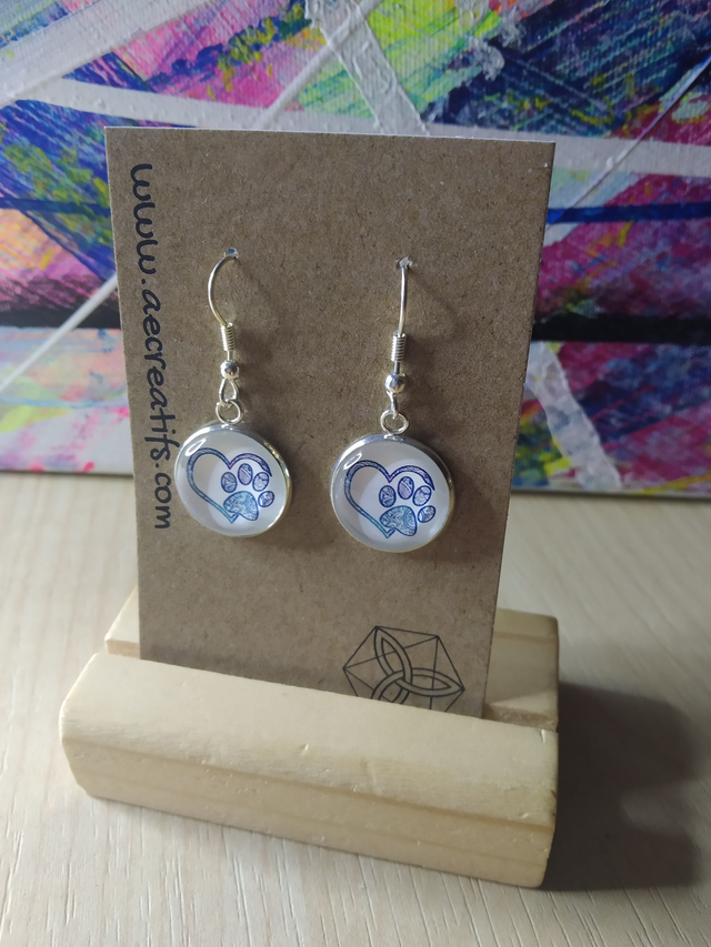 &quot;Les p&#039;tites pattes&quot; coeur bleu 