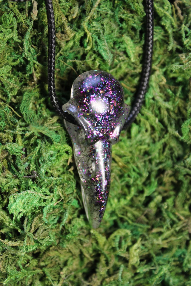 Corbeau transparent paillettes