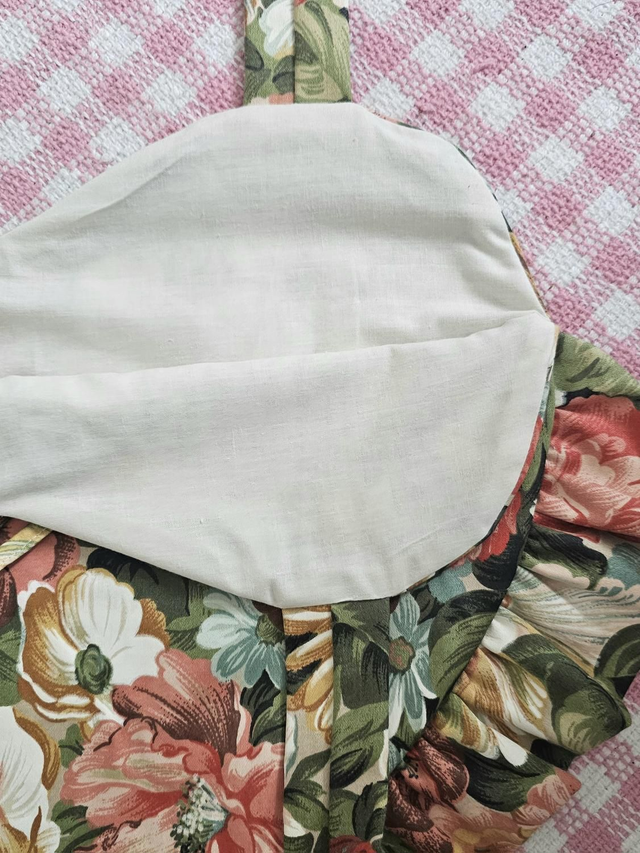 Tote bag coeur pliable en tissus upcyclés