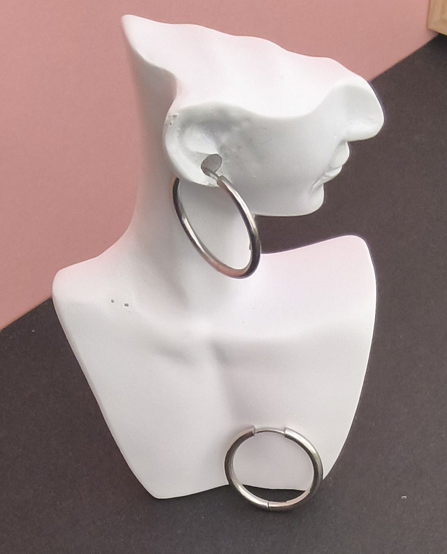 Créoles argenté épaisses 