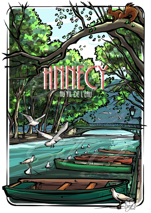 ANNECY - le pont des amours été