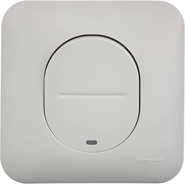 Schneider Electric Schneider Electric S262276 Poussoir simple lumineux 10 ampères Ovalis complet 250 V Blanc
