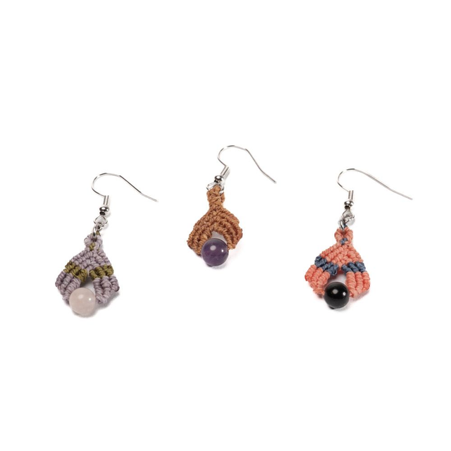 Boucles d&#039;oreille harmonie – Micro Macramé