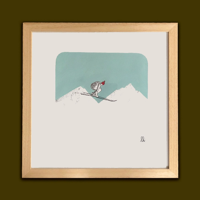 dessin encadré "le grand saut"