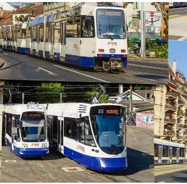 Véhicules TPG modernes (Couleur) : 5 cartes