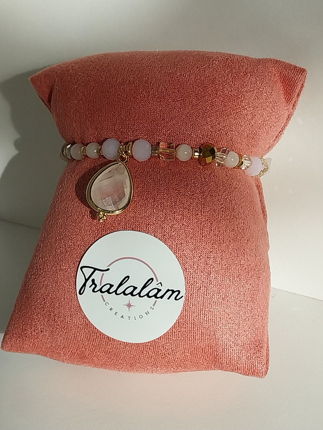 ✨ Bracelet jonc &quot;quartz rose&quot;✨