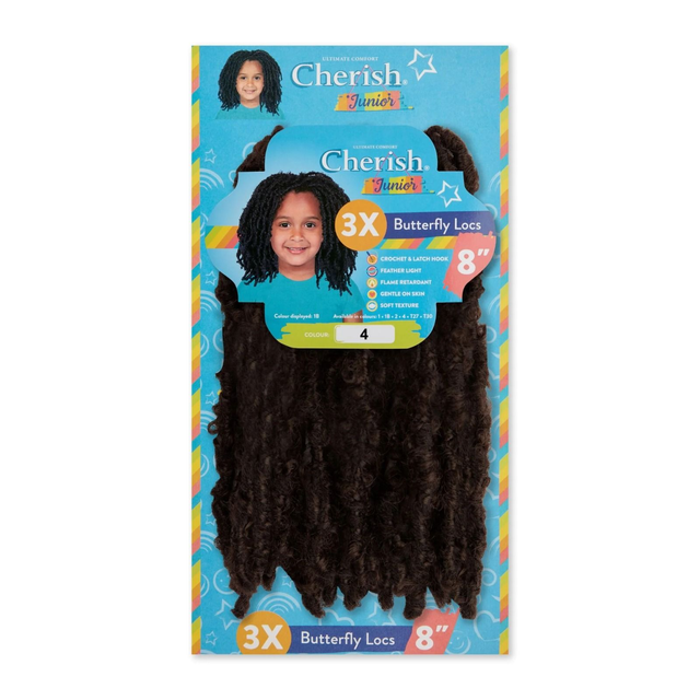 Cherish Junior Bulk : 3X Butterfly Locs 8 (Col. 4)