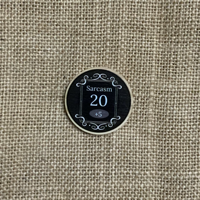 Wooden Pin Badge - Sarcasm 20