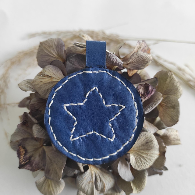 Porte clés Étoile en cuir 