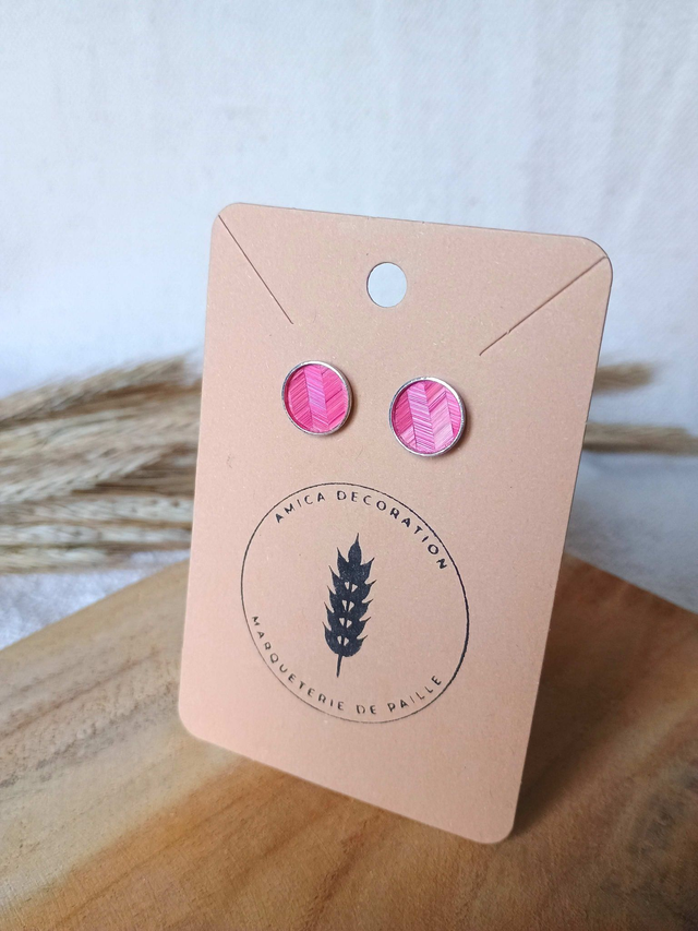 Boucles d'oreilles CLOUS Chevron Rose