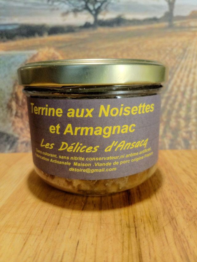Terrine aux Noisettes et Armagnac.