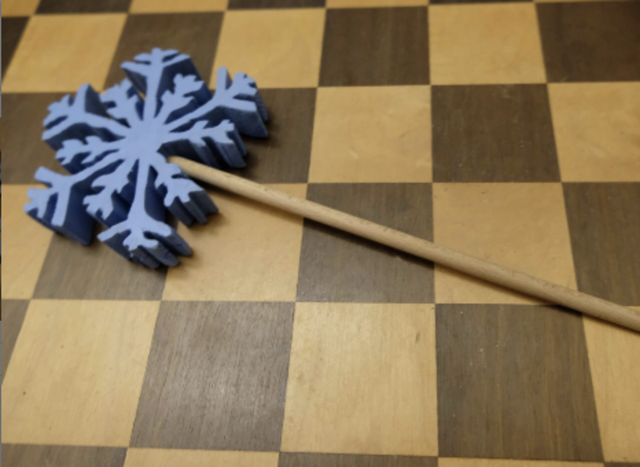 Varita De Madera Mago Hielo modelo Frozen