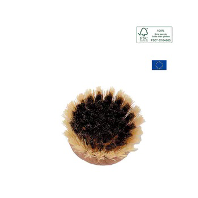 Recharge Brosse Vaisselle Laiton et Fibres Naturelles Bois