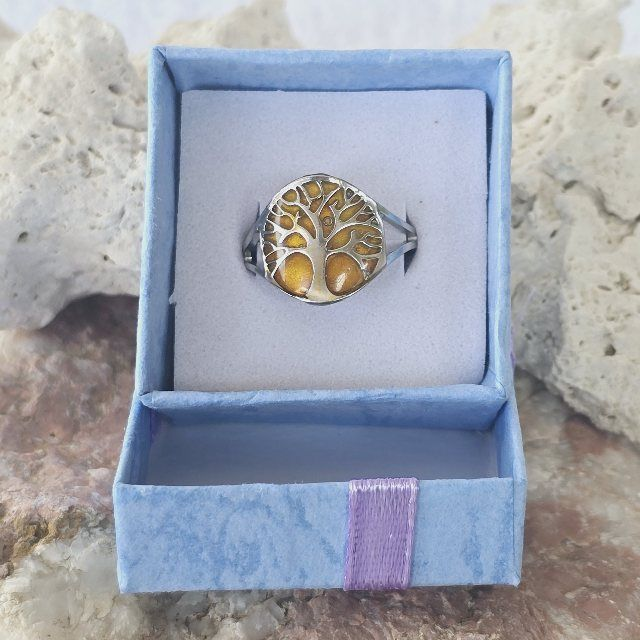 Bague arbre de vie miel