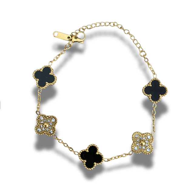 Bracelet trèfle bleu