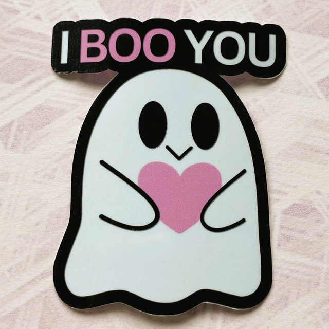 M: I BOO you (laminated sticker)