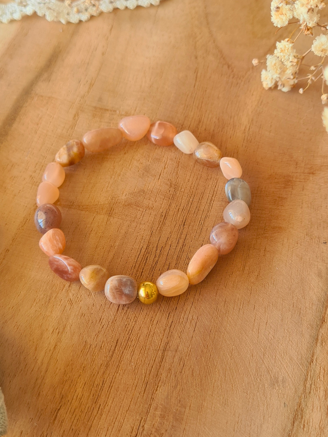 Bracelet Astéria Pierre de lune rose - Intuition