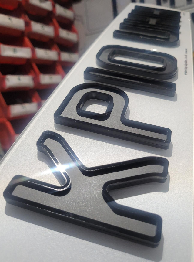 6mm Matte Black & Gloss Black Ghost Outline 4D