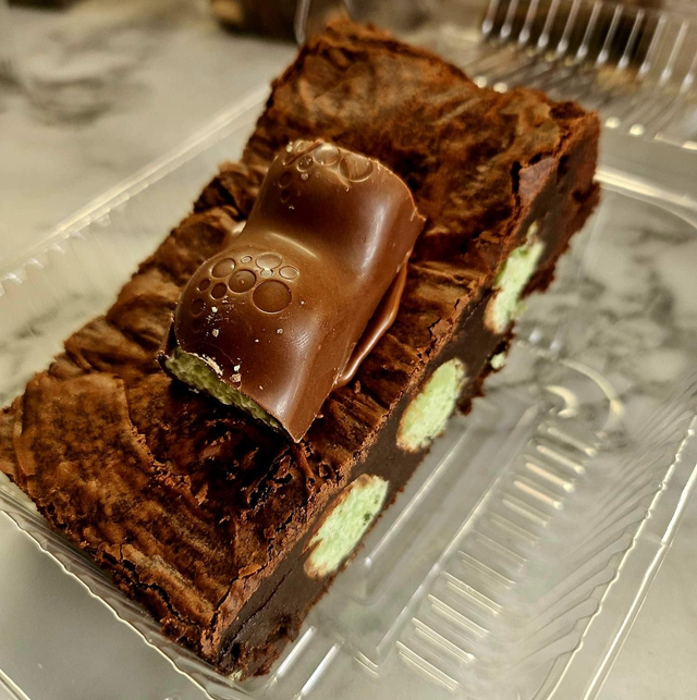 Mint Aero Brownie Slice