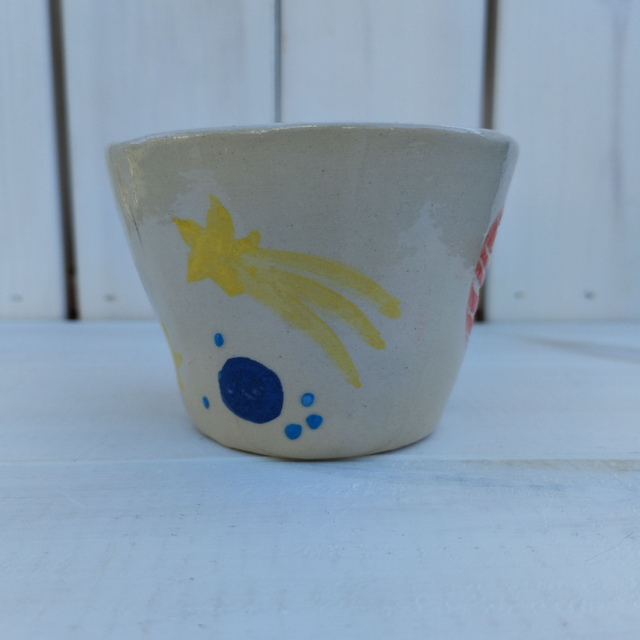 Kis Cappuccinos Bögre - Bolygós bögre fül nélkül