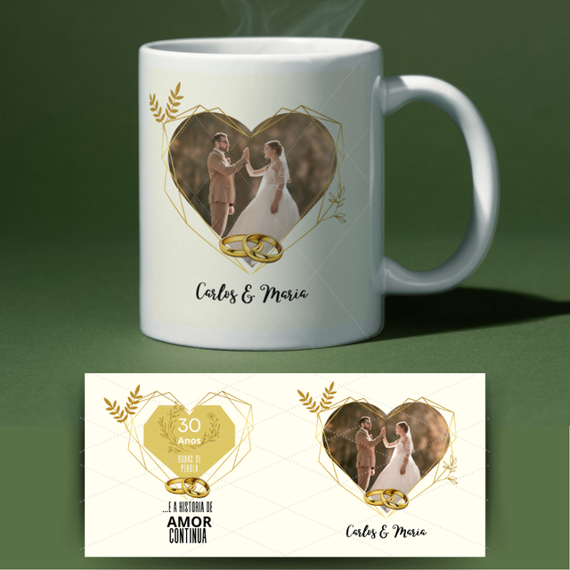 Caneca dia dos namorados - e a história de amor continua