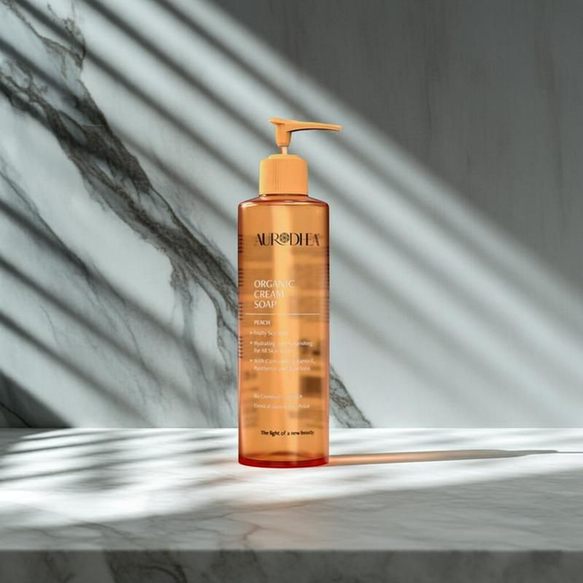 Aurodhea Organic Cream Soap – Peach 260ML | Nourishing & Hygiene