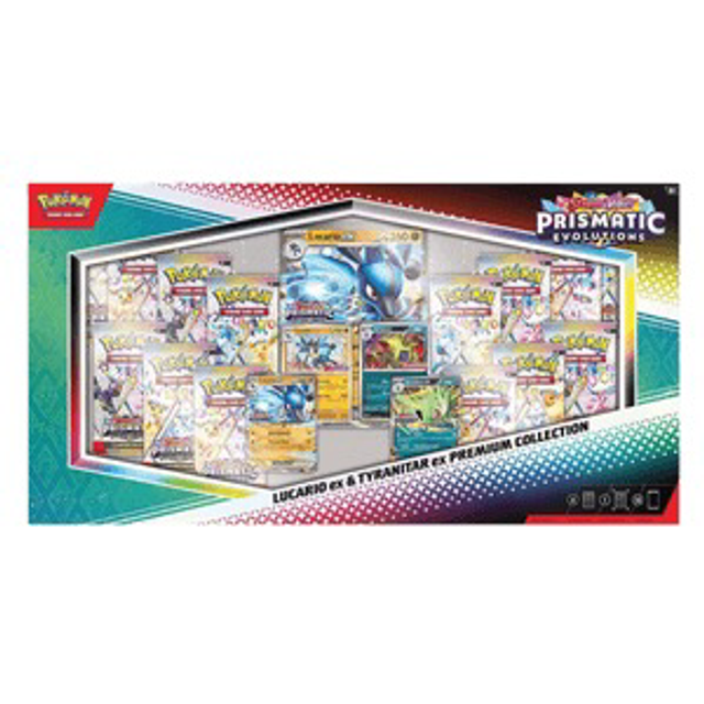 Prismatic Evolutions Lucario ex & Tyranitar ex Premium Collection