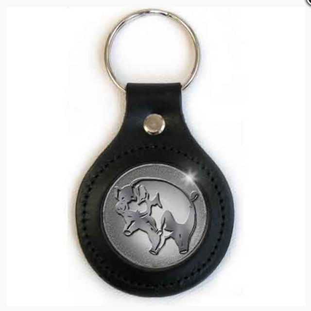 PINK FLOYD KEYCHAIN: PIG (LEATHER FOB)