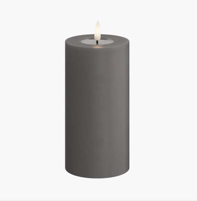 DELUXE Grey small Pillar Candle