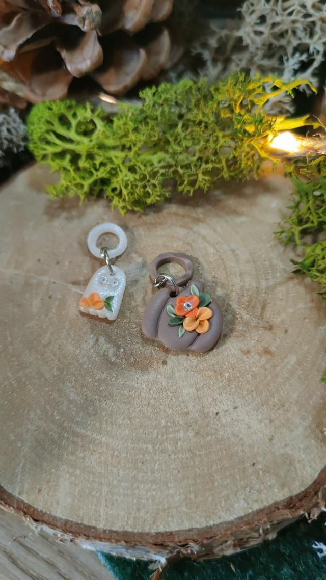 Marqueur Citrouille fantomatique lot de 2