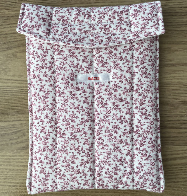 Housse de tablette fleurs rose