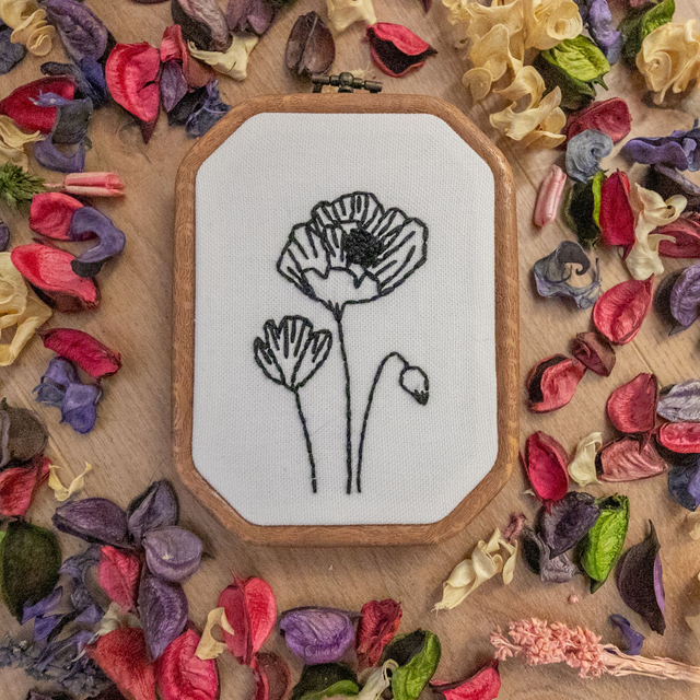 Broderie - Le coquelicot -