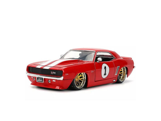 CHEVROLET CAMARO GLOSSY  RED FF 1969 Jada 36151 1/24