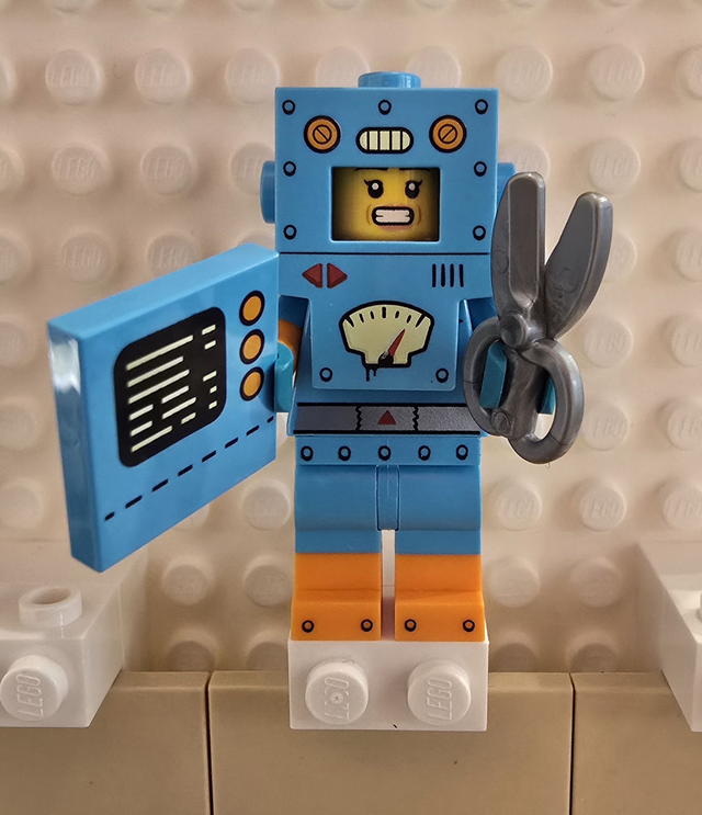 LEGO col403 Kartonroboter Minifigur