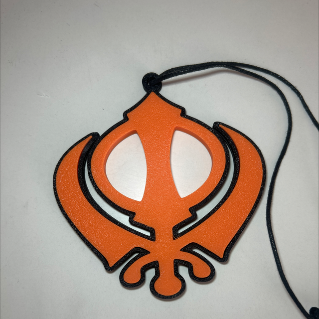 Khanda with Black Outline