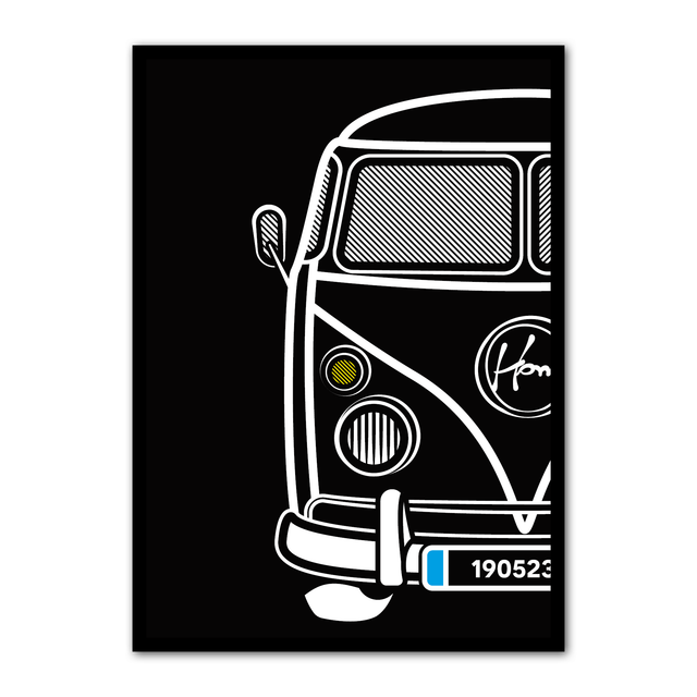 Hippie Bus (cut) - 220523 - Hony | Kunstdruck