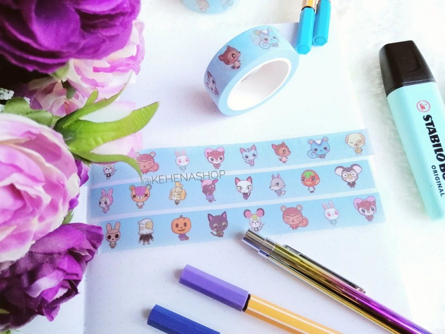 Animal Crossing Blue Washi Tape