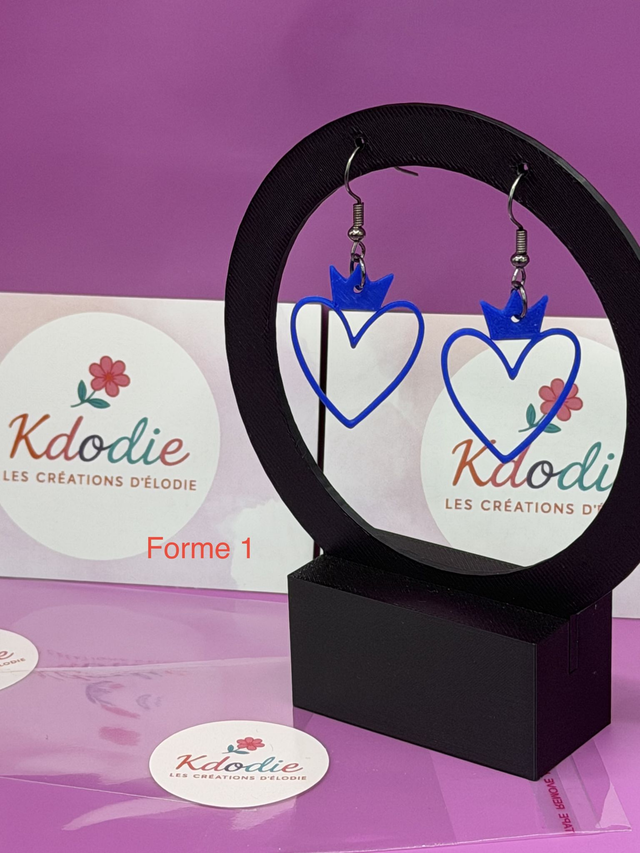 Boucles d'oreilles Coeur - Attaches Crochet